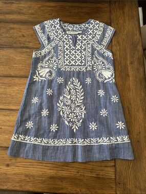 NWOT- Roller Rabbit Chambray Embroidered Dress - 4T